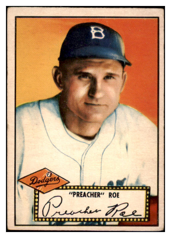 1952 Topps Baseball #066 Preacher Roe Dodgers VG Red 488014