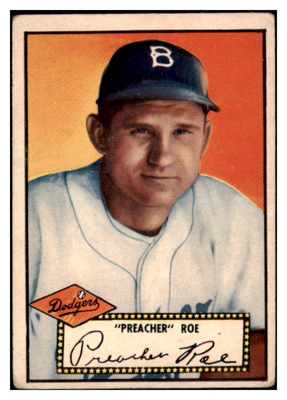 1952 Topps Baseball #066 Preacher Roe Dodgers VG Black 488015
