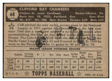 1952 Topps Baseball #068 Cliff Chambers Cardinals PR-FR Black 488018
