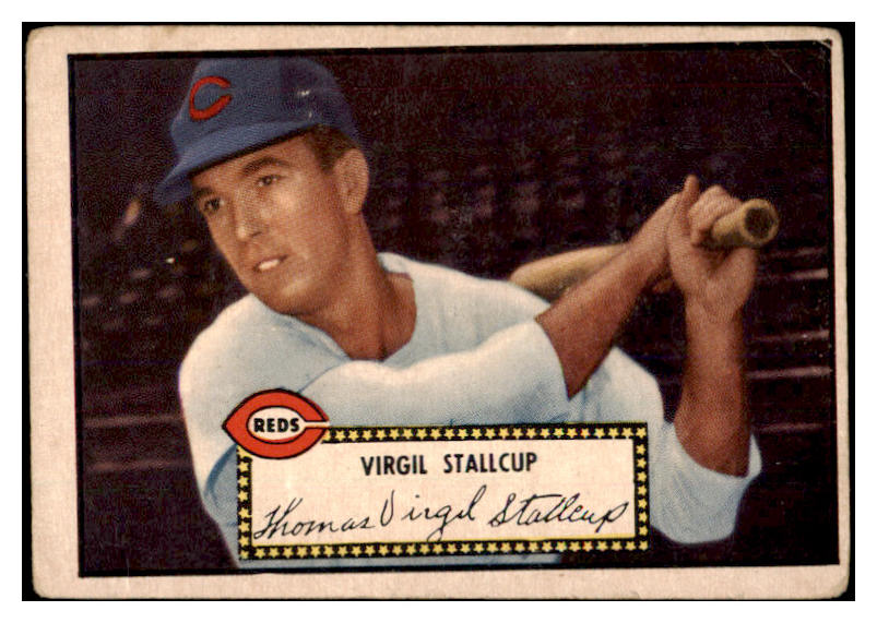1952 Topps Baseball #069 Virgil Stallcup Reds VG Black 488021
