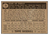 1952 Topps Baseball #070 Al Zarilla White Sox VG Black 488023