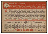 1952 Topps Baseball #070 Al Zarilla White Sox EX Red 488027