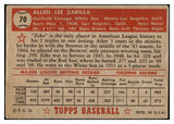 1952 Topps Baseball #070 Al Zarilla White Sox PR-FR Red 488029