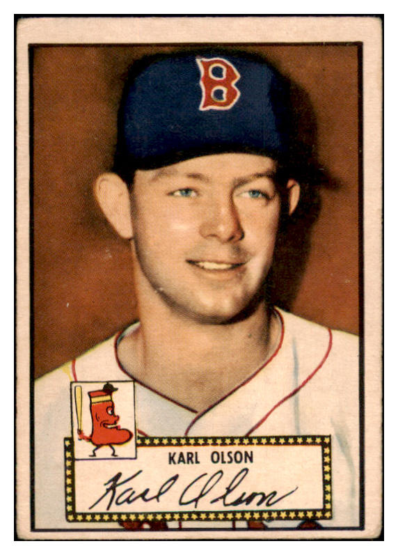 1952 Topps Baseball #072 Karl Olson Red Sox VG Red 488033