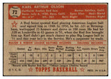 1952 Topps Baseball #072 Karl Olson Red Sox VG Red 488033