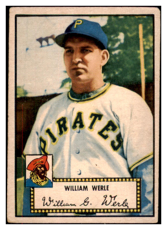 1952 Topps Baseball #073 Bill Werle Pirates VG Red 488037