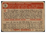 1952 Topps Baseball #076 Eddie Stanky Cardinals PR-FR Red 488043