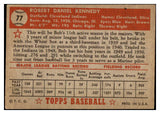 1952 Topps Baseball #077 Bob Kennedy Indians VG-EX Red 488047