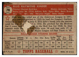 1952 Topps Baseball #078 Ellis Kinder Red Sox PR-FR Red 488051