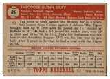 1952 Topps Baseball #086 Ted Gray Tigers VG-EX 488068