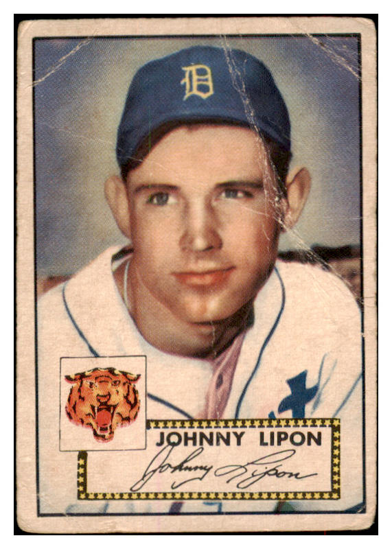 1952 Topps Baseball #089 Johnny Lipon Tigers PR-FR 488073