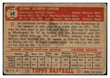 1952 Topps Baseball #089 Johnny Lipon Tigers PR-FR 488073