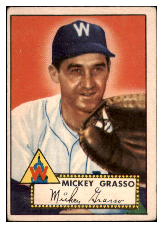 1952 Topps Baseball #090 Mickey Grasso Senators VG 488075