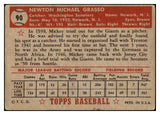 1952 Topps Baseball #090 Mickey Grasso Senators VG 488075