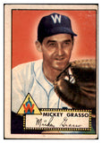 1952 Topps Baseball #090 Mickey Grasso Senators VG 488077