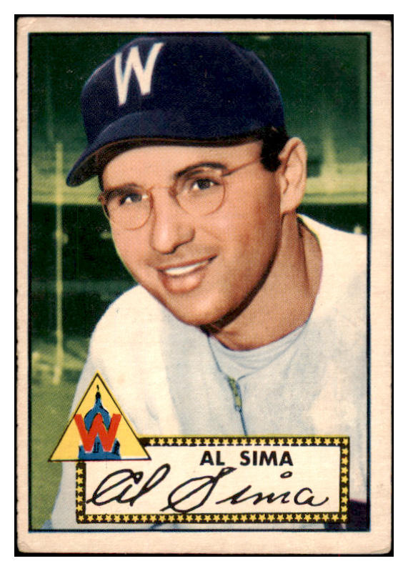 1952 Topps Baseball #093 Al Sima Senators VG-EX 488080