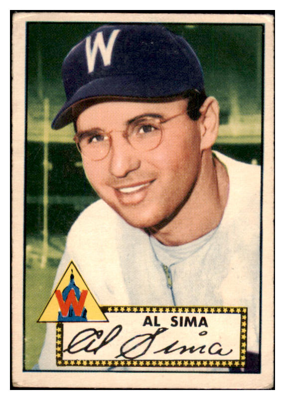 1952 Topps Baseball #093 Al Sima Senators VG 488082