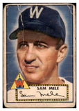 1952 Topps Baseball #094 Sam Mele Senators PR-FR 488083