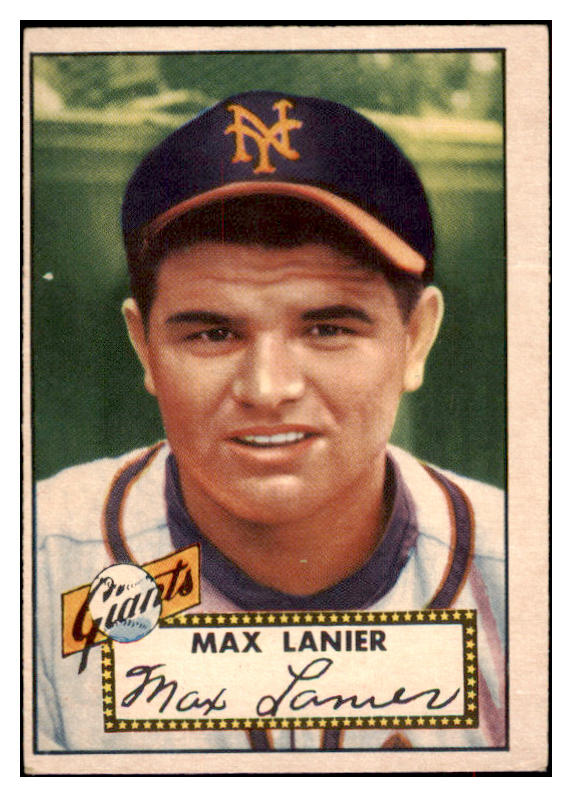 1952 Topps Baseball #101 Max Lanier Giants VG 488099