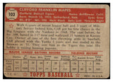 1952 Topps Baseball #103 Cliff Mapes Tigers PR-FR 488105
