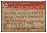 1952 Topps Baseball #105 John Pramesa Cubs VG 488110