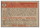 1952 Topps Baseball #111 Peanuts Lowrey Cardinals Good 488125