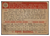 1952 Topps Baseball #112 Hank Majeski A's FR-GD 488131