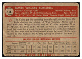 1952 Topps Baseball #114 Willard Ramsdell Cubs PR-FR 488135