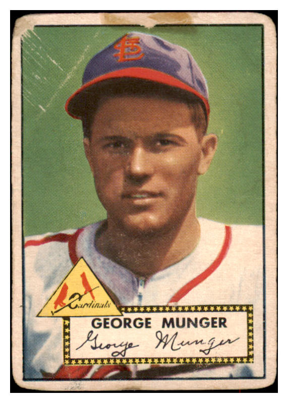 1952 Topps Baseball #115 George Munger Cardinals PR-FR 488137