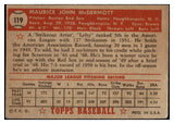 1952 Topps Baseball #119 Maurice McDermott Red Sox VG 488146