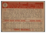 1952 Topps Baseball #121 Gus Niarhos Red Sox VG 488152