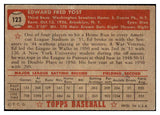 1952 Topps Baseball #123 Eddie Yost Senators VG-EX 488153