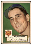 1952 Topps Baseball #126 Fred Hutchinson Tigers VG-EX 488162