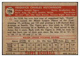 1952 Topps Baseball #126 Fred Hutchinson Tigers VG-EX 488162