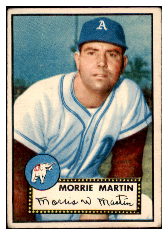 1952 Topps Baseball #131 Morrie Martin A's VG 488169