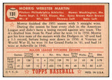 1952 Topps Baseball #131 Morrie Martin A's EX 488170