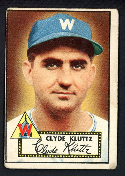 1952 Topps Baseball #132 Clyde Kluttz Senators FR-GD 488173