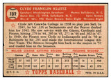 1952 Topps Baseball #132 Clyde Kluttz Senators FR-GD 488174