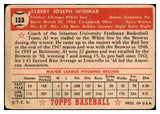 1952 Topps Baseball #133 Al Widmar White Sox PR-FR 488175