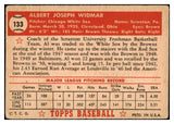 1952 Topps Baseball #133 Al Widmar White Sox VG 488176