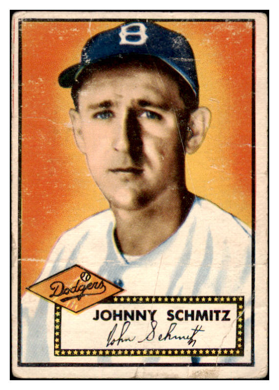 1952 Topps Baseball #136 Johnny Schmitz Dodgers PR-FR 488182