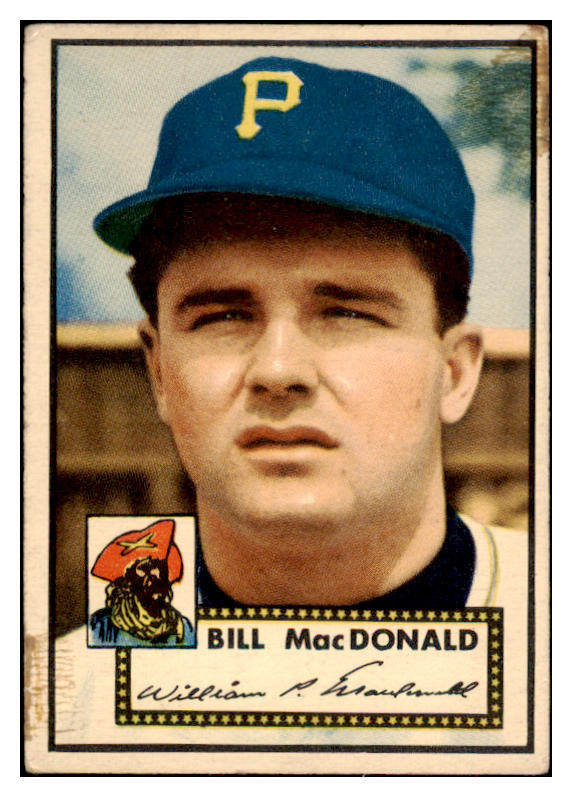 1952 Topps Baseball #138 Bill Macdonald Pirates PR-FR 488187