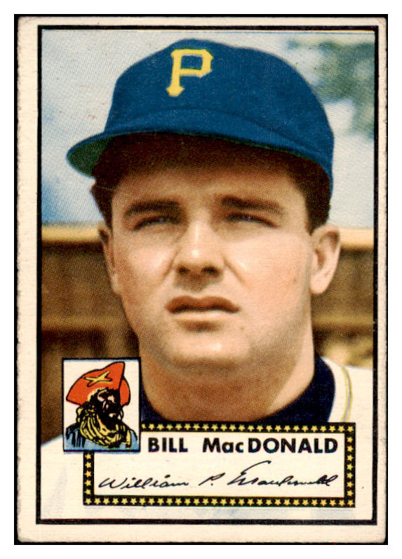 1952 Topps Baseball #138 Bill Macdonald Pirates VG-EX 488188