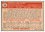 1952 Topps Baseball #139 Ken Wood Red Sox VG 488191