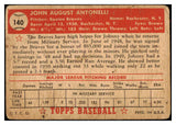 1952 Topps Baseball #140 John Antonelli Braves FR-GD 488192