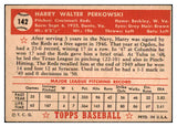 1952 Topps Baseball #142 Harry Perkowski Reds VG-EX 488196