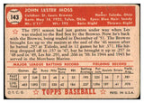 1952 Topps Baseball #143 Les Moss Browns FR-GD 488199