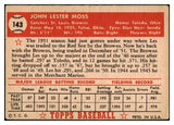 1952 Topps Baseball #143 Les Moss Browns VG 488200