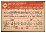 1952 Topps Baseball #144 Ed Blake Reds EX 488203