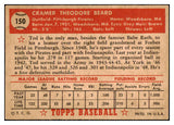 1952 Topps Baseball #150 Ted Beard Pirates VG-EX 488214